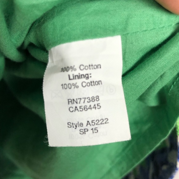 J Crew Dress Sleeveless Green Blue Floral Sheath - Picture 7 of 8